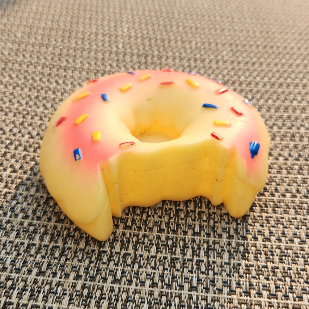 Plastic Donut Squeaky Dog Toy